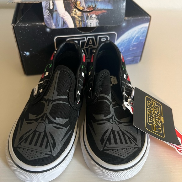 Star Wars Vans - Toddler size 6 - Darth Vader - Classic slip on - new with tags - Picture 6 of 7